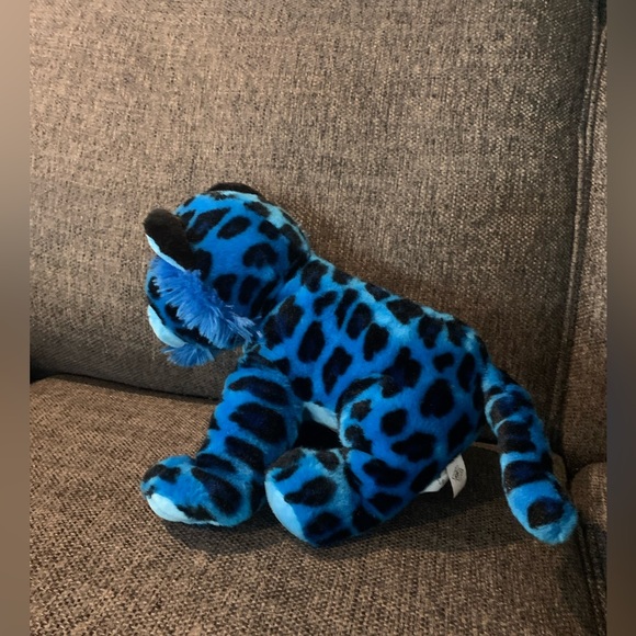 The Petting Zoo Black and Blue Leopard Plush - Picture 4 of 7
